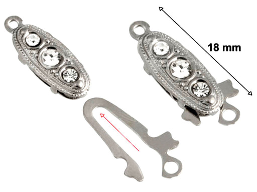 1 St. Jewellery mechanische Clasp 18mm, Platin Überzogenes