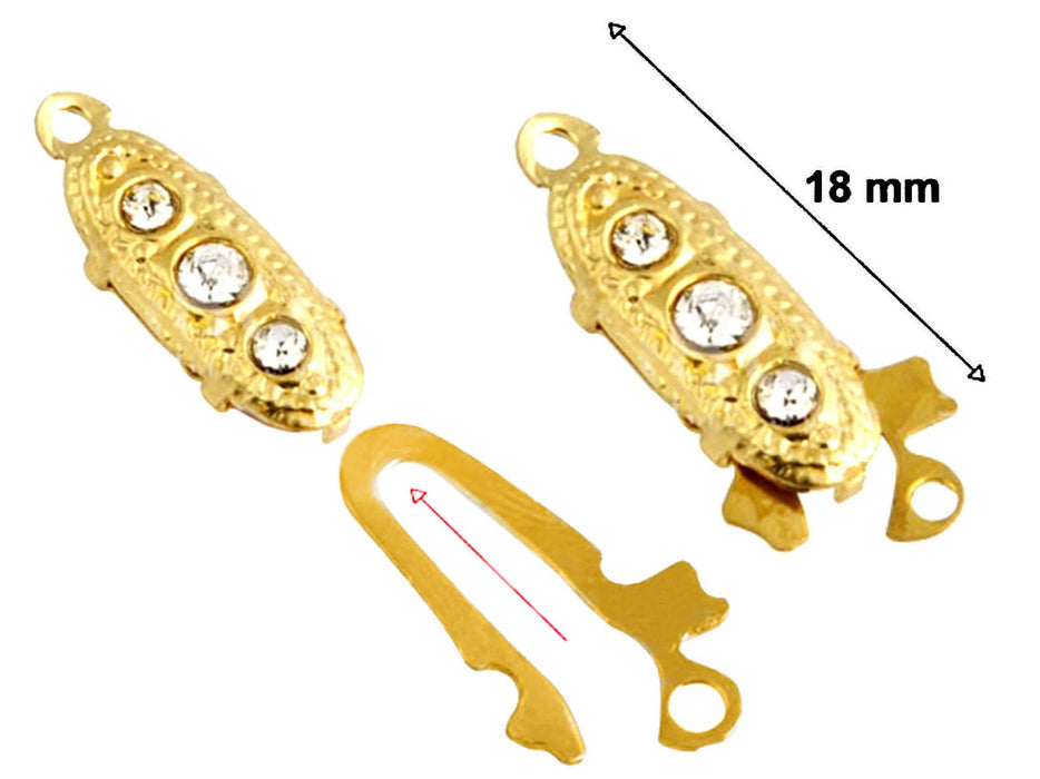 1 St. Jewellery mechanische Clasp 18mm, Vergoldet