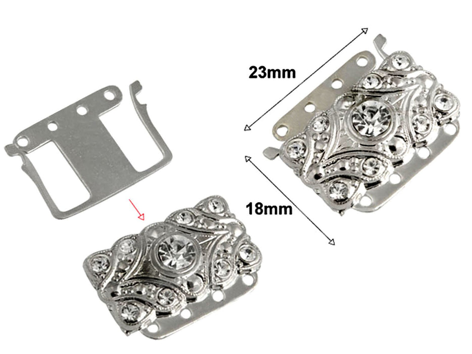 1 St. Jewellery mechanische Clasp 23x18mm, Platin Überzogenes