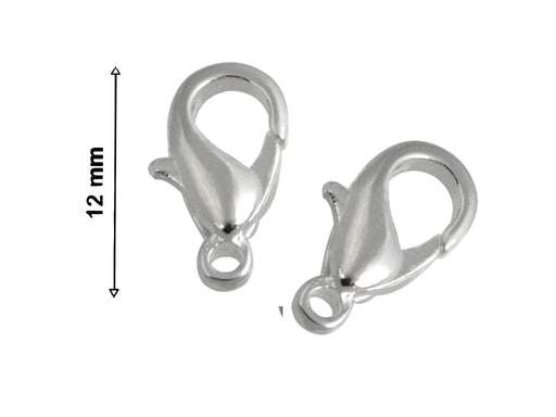 1 St. Fisch Lock 12mm, Versilbert