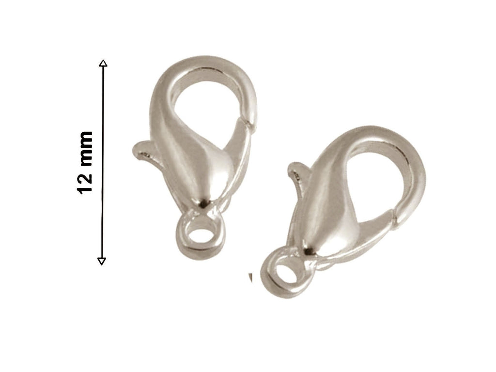 1 St. Fisch Lock 12mm, Antik Silber