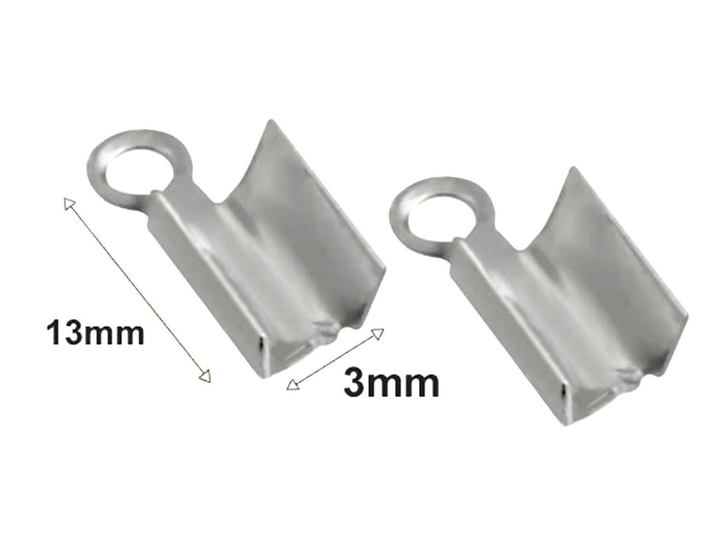 1 St. Jewellery crimp finite connector 13x3mm, Platin Überzogen