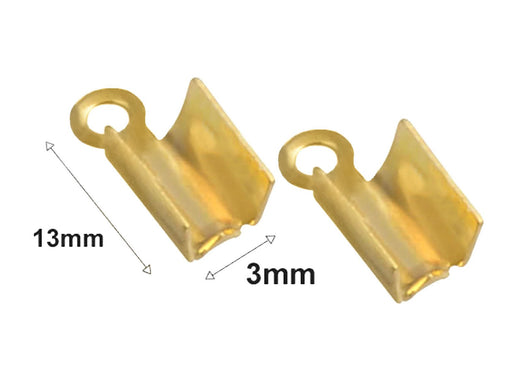 1 St. Jewellery crimp finite connector 13x3mm, Vergoldet