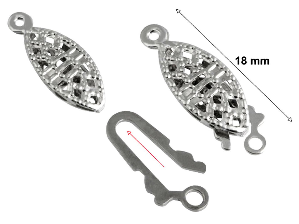 1 St. Jewellery mechanische Clasp 20x7mm, Platin Überzogen