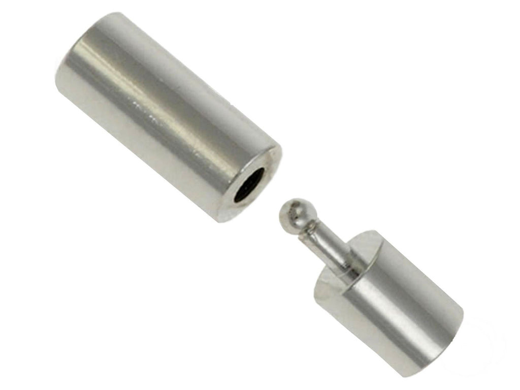 1 St. Jewellery Schließe mit abgerundeten Ende 17x4mm, Platin Überzogen