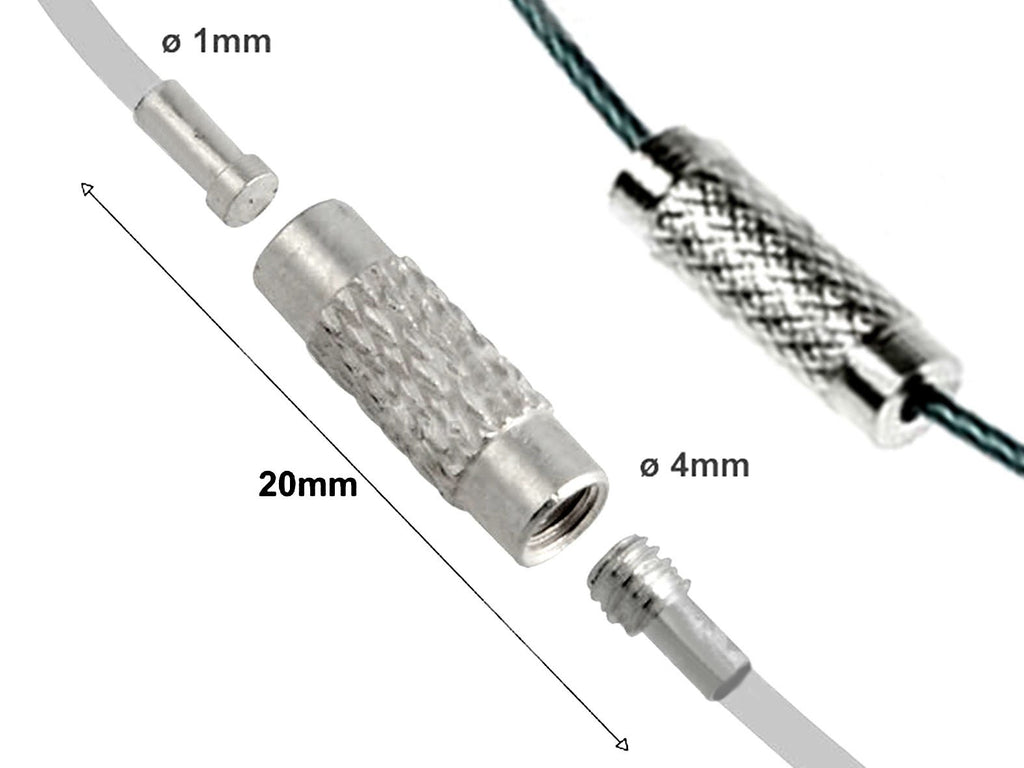 2 St. Fass Schraube Schließe 19x4mm ohne Galvanisierung