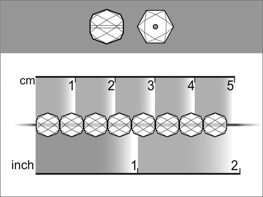 50 St. Fire Polished facettierte Glasperlen Rund 6mm, Jet Labrador (Jet Silber), Tschechisches Glas