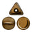 50 pcs Ilos® par Puca® Beads 5x5 mm Dark Gold Bronze Czech Glass Brown