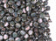 50 Stück Ilos® par Puca® Beads 5x5 mm, Opak Mix Blau/Grün Ceramic Look, Tschechisches Glas