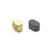 50 St. Ios® par Puca® Perlen, Kleiner Ziegel 2,5x5,5mm mit zwei Löchern, Gold hell matt