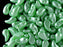 20 St. ZoliDuo® Linke Version Perlen, Teardrop 5x8mm mit zwei Löchern, Böhmisches Glas, Pastel Hellgrün