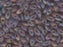 Lange Magatama Perlen 4x7 mm Transparent Rauchamethyst matt AB Japanische Glasperlen Miyuki Purple Multicolored