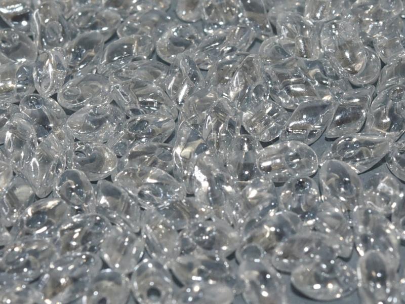 Lange Magatama Perlen 4x7 mm Kristall gelüstert Japanische Glasperlen Miyuki Clear