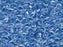 Lange Magatama Perlen 4x7 mm Aqua blass AB Japanische Glasperlen Miyuki Blue Multicolored