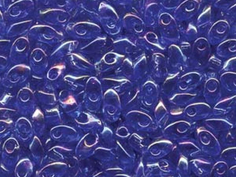 Lange Magatama Perlen 4x7 mm Transparent Hell Saphir AB Japanische Glasperlen Miyuki Blue Multicolored