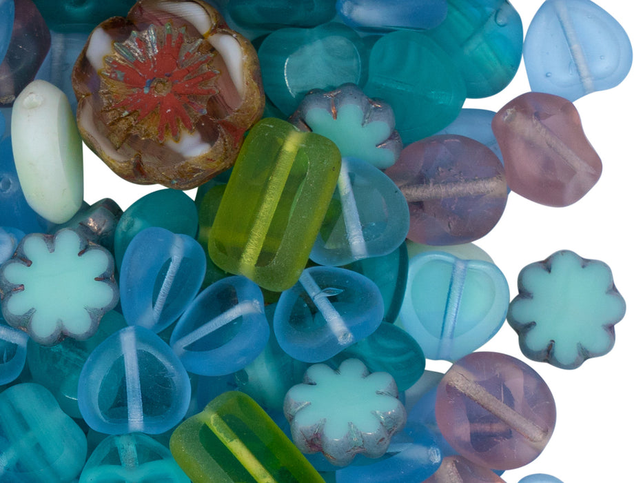 40 g Glasperlen Mix, Gemischte Table Cut Beads, Tschechisches Glas (Glass Beads Mix)