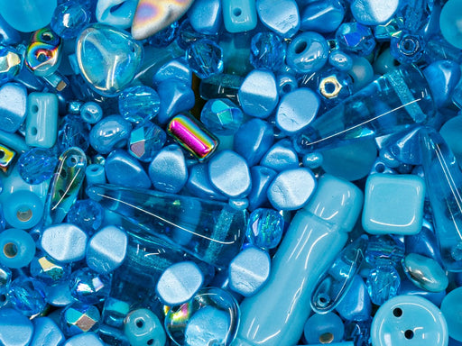 Glasperlen-Mix Eissplitter Tschechisches Glas  Farbe_Blue Farbe_ Multicolored