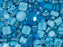 Glasperlen-Mix Blaue Illusion Tschechisches Glas  Farbe_Blue Farbe_ Multicolored