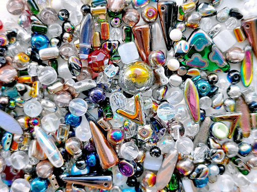 35 g Glasperlen-Mix, Meteor Regen Glasmalerei, Tschechisches Glas (Glass Bead Mix)