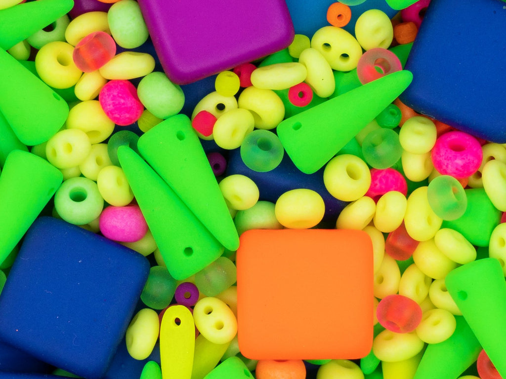 Glasperlen-Mix Neon Welt Tschechisches Glas  Farbe_Multicolored