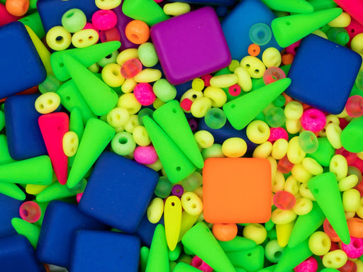 35 g Glasperlen-Mix, Neon Welt, Tschechisches Glas (Glass Bead Mix)