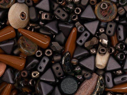 Glasperlen-Mix Kalte Lava Tschechisches Glas  Farbe_Multicolored