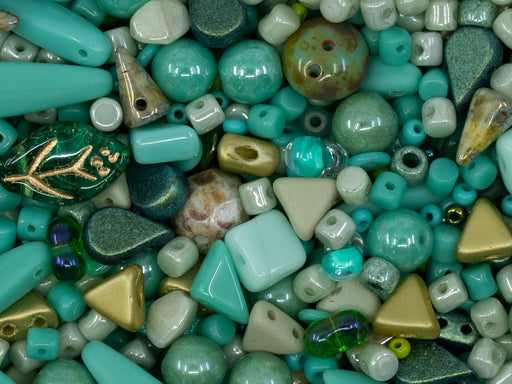 Glasperlen-Mix Unterwasserwelt Tschechisches Glas  Farbe_Green Farbe_ Multicolored Farbe_ Turquoise