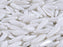 25 St. Dagger Gepresste Perlen 5x16mm, Böhmisches Glas, Weiß Kreide Weiß Luster