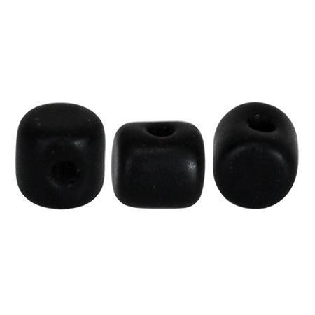 5 g Minos® par Puca® Beads 2.5x3 mm Jet Black Matte Czech Glass Black