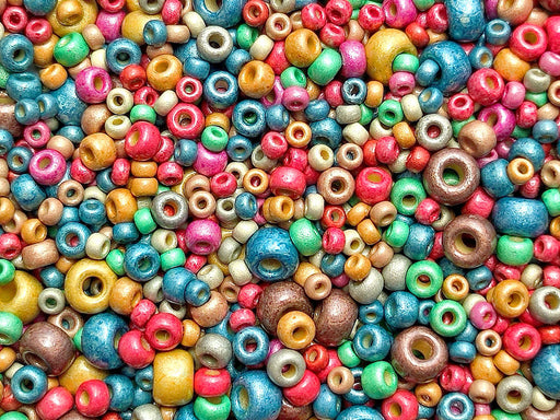 Rocailles Mix Japanische Glasperlen Miyuki Farbe_Multicolored