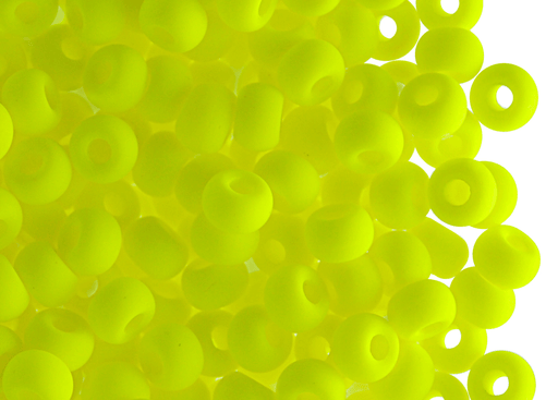 40 St. Pony NEON Perlen 5,5mm, Böhmisches Glas, Gelb