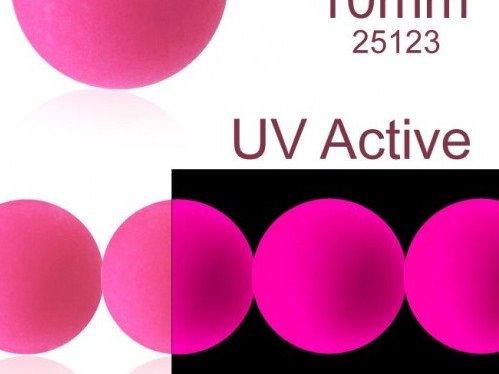 24 St. Rund NEON ESTRELA Perlen 10mm, Böhmisches Glas, Rosa