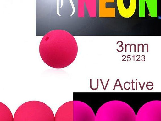 160 St. Rund NEON ESTRELA Perlen 3mm, Böhmisches Glas, Rosa