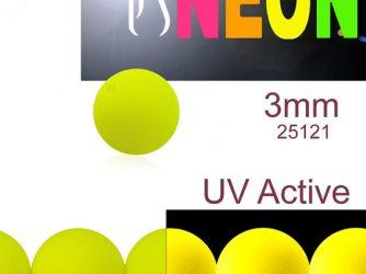 160 St. Rund NEON ESTRELA Perlen 3mm, Böhmisches Glas, Gelb