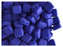 40 St. Tile NEON Perlen 6x6x3,2mm Zwei-Loch, Böhmisches Glas, Dunkel Blau