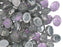 Barocke Cabochons Oval 6x8 mm 2-Loch Kristall Glasmalerei hell Tschechisches Glas  Farbe_Multicolored