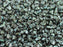 50 St. Pinch Gepresste Perlen 5x3,5mm, Böhmisches Glas, Jet Travertine