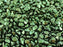 50 St. Pinch Gepresste Perlen 5x3,5mm, Böhmisches Glas, Jet Grün Luster