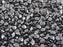 50 St. Pinch Gepresste Perlen 5x3,5mm, Böhmisches Glas, Jet Schwarz Lila Glaze
