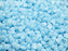 50 St. Pinch Gepresste Perlen 5x3,5mm, Böhmisches Glas, Opak Türkis Blau