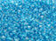 50 St. Pinch Gepresste Perlen 5x3,5mm, Böhmisches Glas, Aquamarin Blau