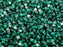 50 St. Pinch Gepresste Perlen 5x3,5mm, Böhmisches Glas, Smaragd Transparent Matte