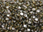 50 St. Pinch Gepresste Perlen 5x3,5mm, Böhmisches Glas, Transparent Pfirsich Halb Chrom