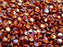 50 St. Pinch Gepresste Perlen 5x3,5mm, Böhmisches Glas, Opak Koralle Rod Vega Iris