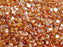 50 St. Pinch Gepresste Perlen 5x3,5mm, Kristall Orange schimmernd, Tschechisches Glas