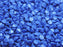 50 St. Pinch Gepresste Perlen 5x3,5mm, Böhmisches Glas, Opak Blau Picasso