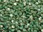 50 St. Pinch Gepresste Perlen 5x3,5mm, Böhmisches Glas, Opak Türkis Grün Picasso