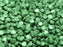 50 St. Pinch Gepresste Perlen 5x3,5mm, Böhmisches Glas, Weiß Kreide Grün Luster