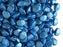 50 St. Pinch Gepresste Perlen 5x3,5mm, Böhmisches Glas, Pastell Blau