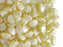 50 St. Pinch Gepresste Perlen 5x3,5mm, Böhmisches Glas, Pastell Crème
